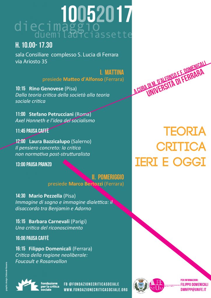 Teoria critica ieri e oggi