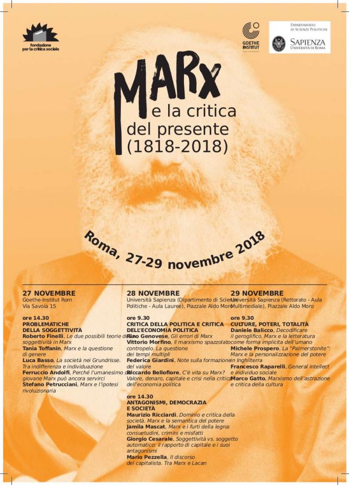 Marx e la critica del presente